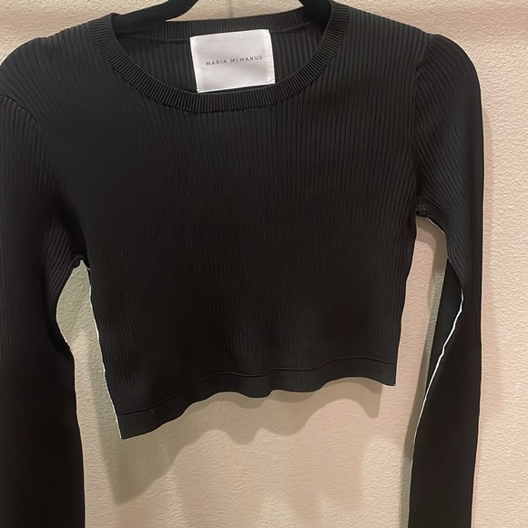Maria McManus Black Cropped Long Sleeve size small - Picture 3 of 3